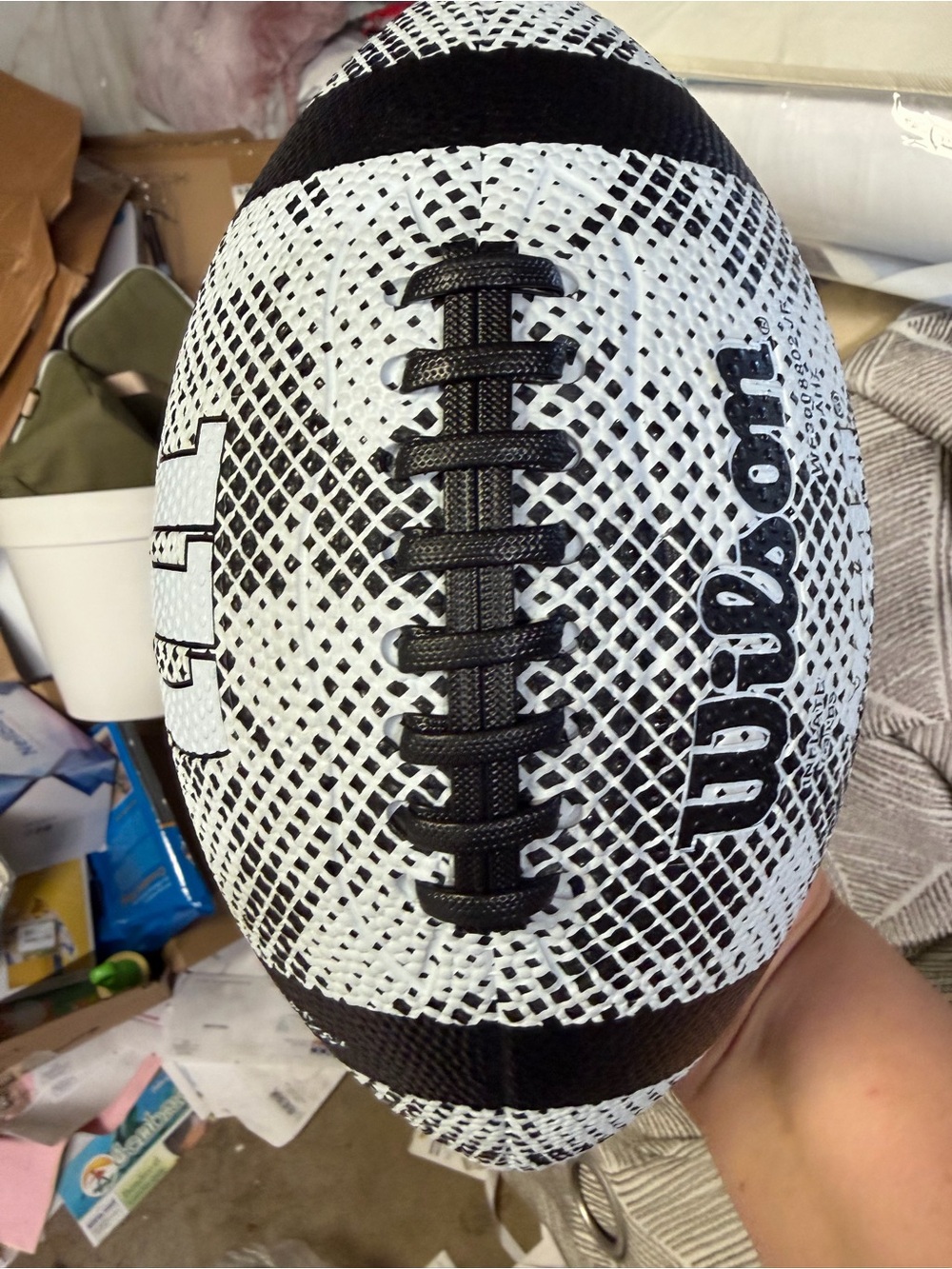 Wilson Black and White Grip Football